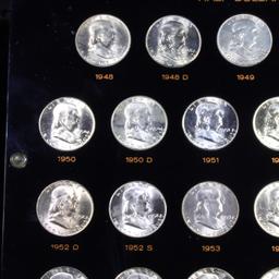 ***Auction Highlight*** Complete Franklin Half Dollar Set 1946-1963 35 coins Stunning All Gem or Nea