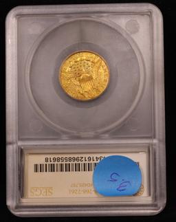 ***Auction Highlight*** 1796 Stars BD-3 R-5+ Draped Bust Quarter Eagle $2 1/2 Graded au58+ By SEGS (