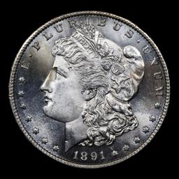 ***Auction Highlight*** 1891-s vam 5B I2 R5 Morgan Dollar $1 Graded ms66+ By SEGS (fc)