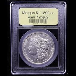 ***Auction Highlight*** 1890-cc vam 7 I3 R3 Morgan Dollar $1 Graded Select Unc By USCG (fc)