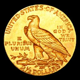 ***Auction Highlight*** 1911-d Strong D Denver Gold Indian Quarter Eagle $2 1/2 Graded BU+ By USC