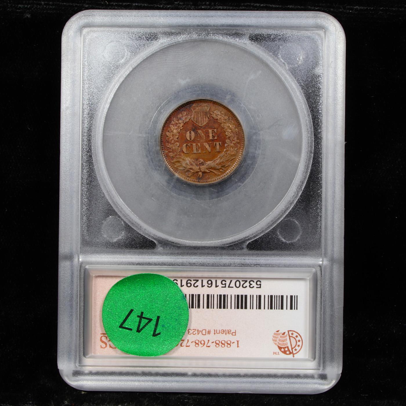 ***Auction Highlight*** 1869/69 FS-303 S-4 Indian Cent 1c Graded au55 By SEGS (fc)