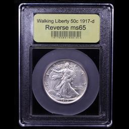 ***Auction Highlight*** 1917-d Reverse Walking Liberty Half Dollar 50c Graded GEM Unc By USCG (fc)