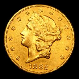 *HIGHLIGHT OF THE NIGHT* 1882-cc Gold Liberty Double Eagle $20 Graded ms62 details By SEGS (fc)