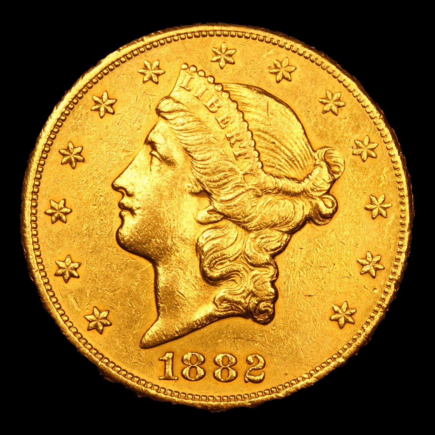 *HIGHLIGHT OF THE NIGHT* 1882-cc Gold Liberty Double Eagle $20 Graded ms62 details By SEGS (fc)