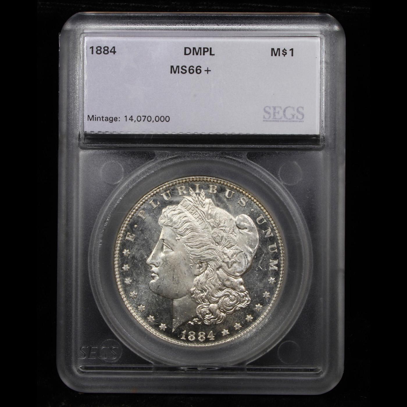 *HIGHLUGHT OF THE YEAR* 1884-p Finest Known! Morgan Dollar $1 Graded ms66+ dmpl By SEGS (fc)