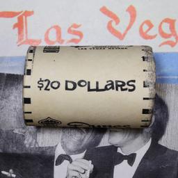 ***Auction Highlight*** Full Morgan/Peace Casino Las Vegas Dunes silver $1 roll $20, 1883 & 1896 end