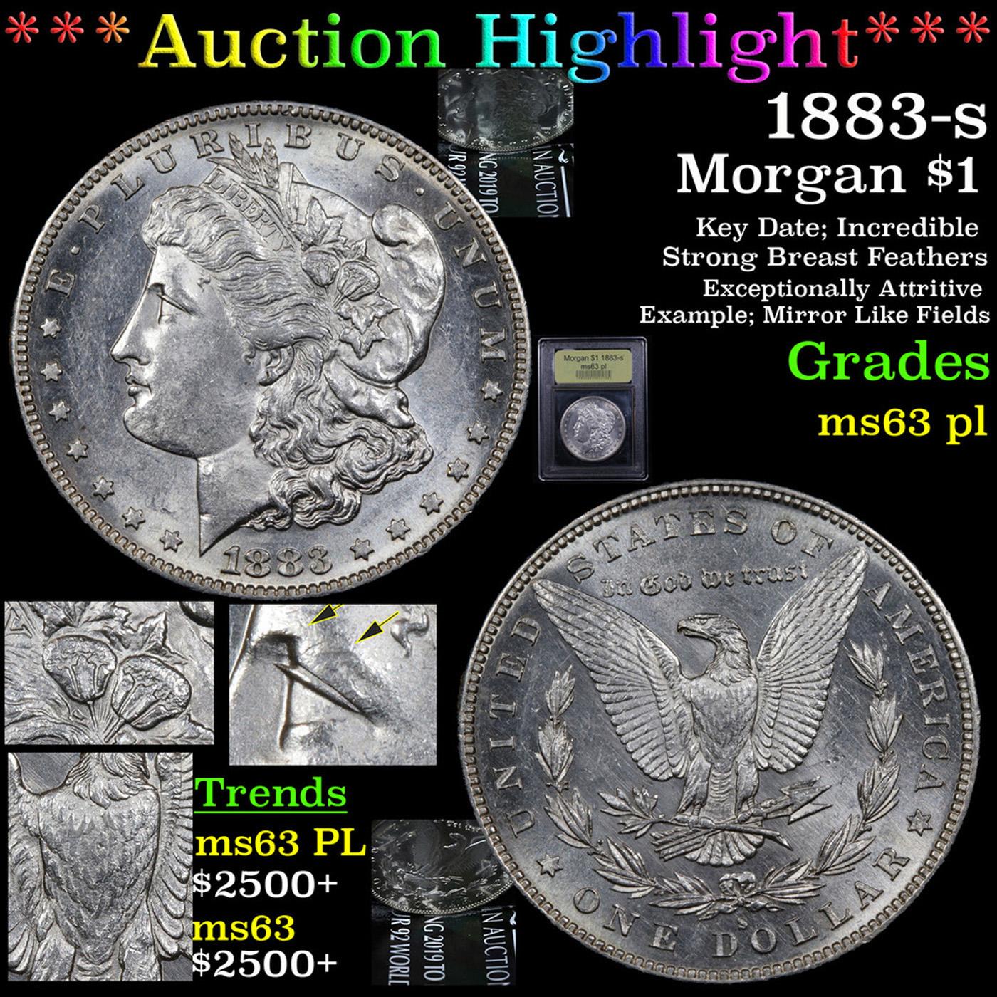 ***Auction Highlight*** 1883-s Morgan Dollar $1 Graded Select Unc PL By USCG (fc)