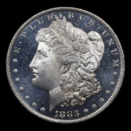 ***Auction Highlight*** 1883-o Near TOP POP! Morgan Dollar $1 Graded ms66+ dmpl By SEGS (fc)