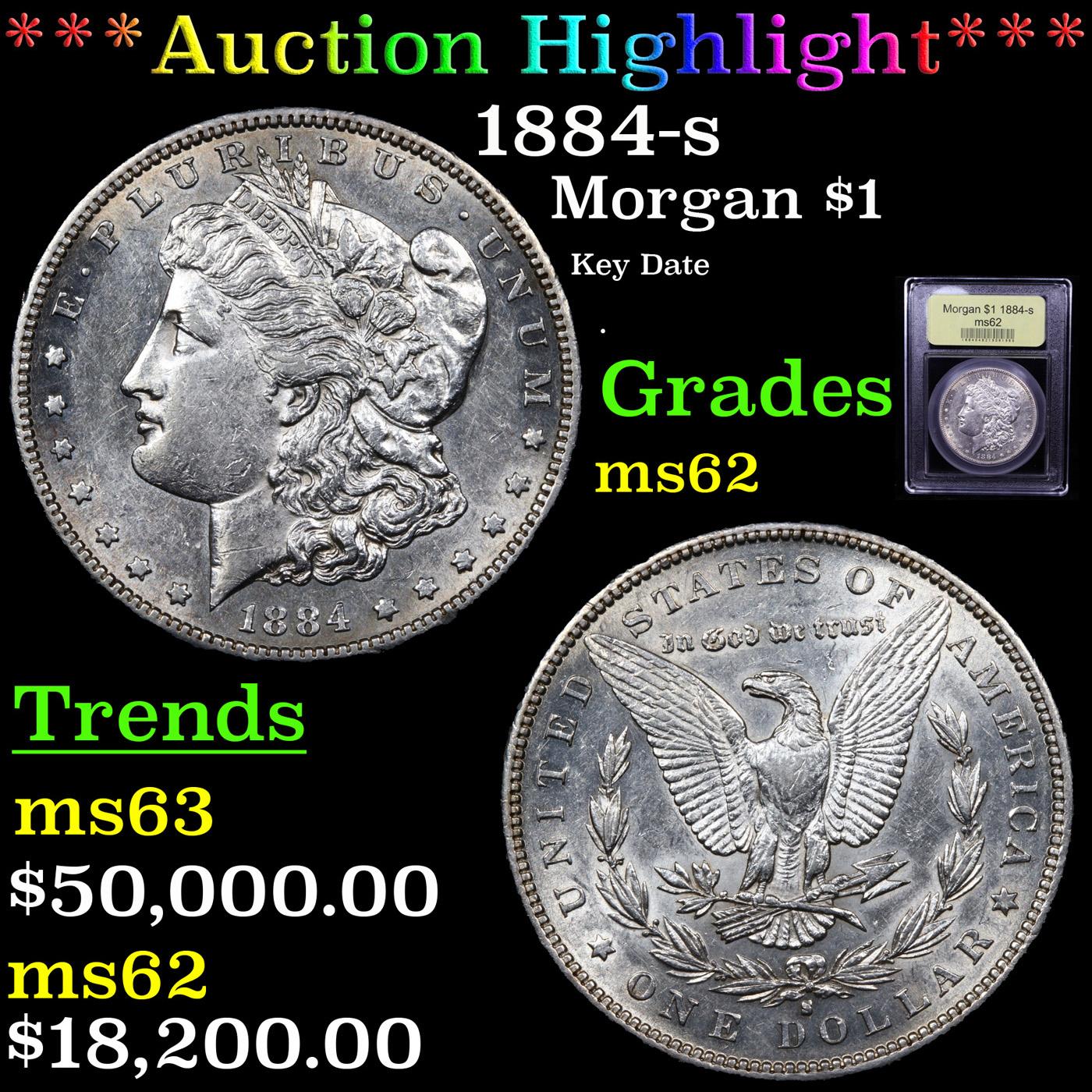 ***Auction Highlight*** 1884-s Morgan Dollar $1 Graded Select Unc By USCG (fc)