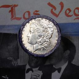 ***Auction Highlight*** Full Morgan/Peace Las Vegas Aladdin silver $1 roll $20, 1889 & 1899 end (fc)