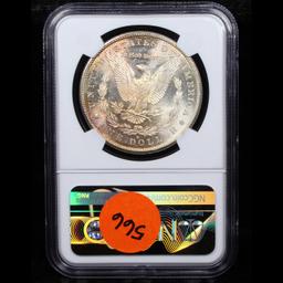 NGC 1881-s Colorfully Toned Morgan Dollar $1 Graded ms63 By NGC