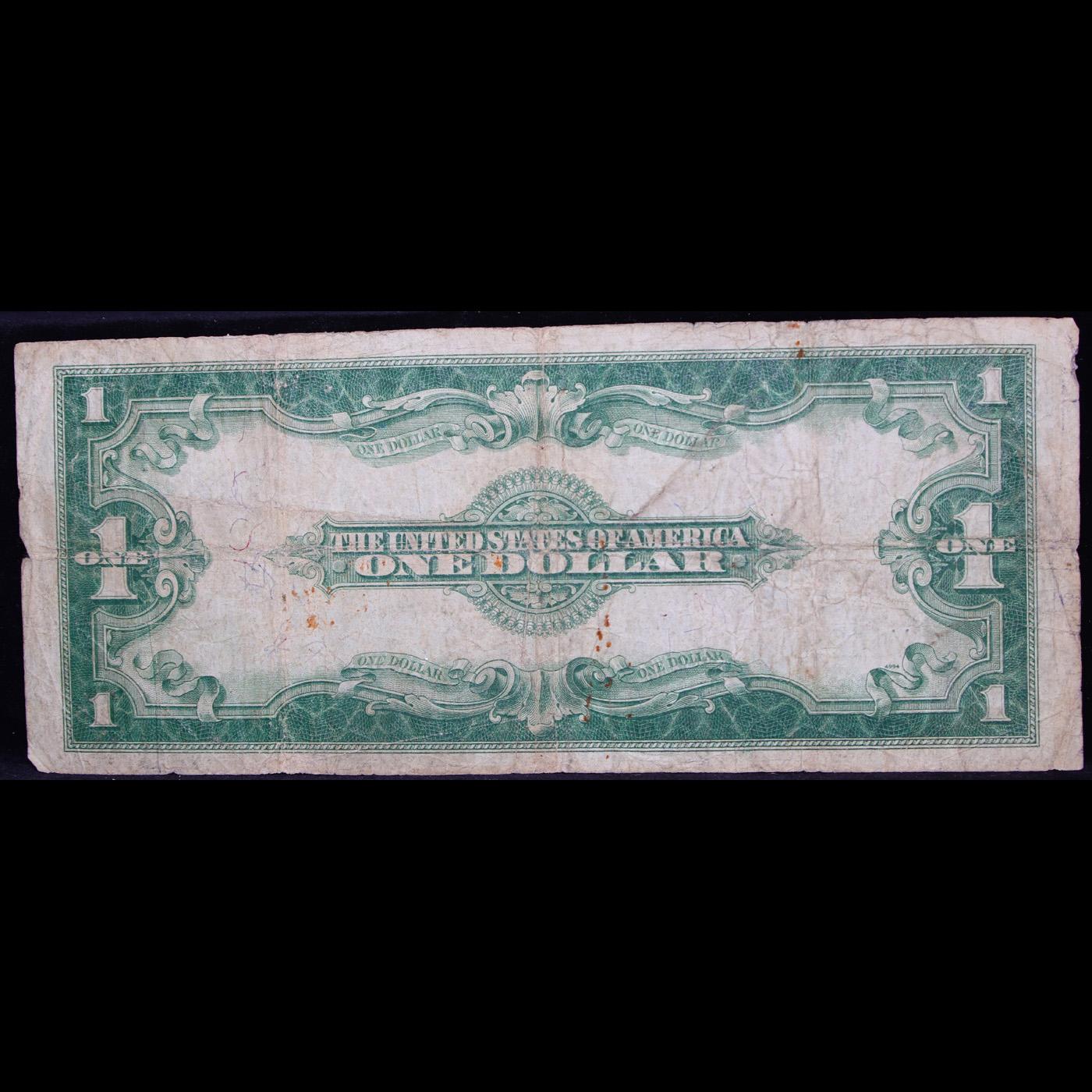 1923 $1 large size Blue Seal Silver Certificate, Signatures of Woods & White Grades vf+