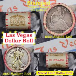 ***Auction Highlight*** Old Casino 50c Roll $10 Halves Las Vegas Casino Golden Nugget 1858 Seated Li