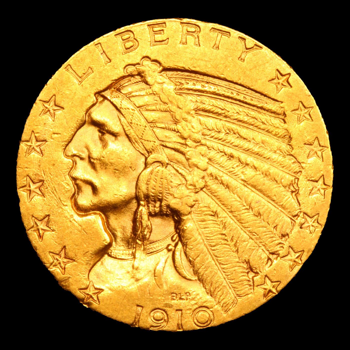 ***Auction Highlight*** 1910-s Gold Indian Half Eagle $5 Graded ms62 By SEGS (fc)
