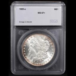 ***Auction Highlight*** 1885-o Morgan Dollar $1 Graded ms67+ By SEGS (fc)