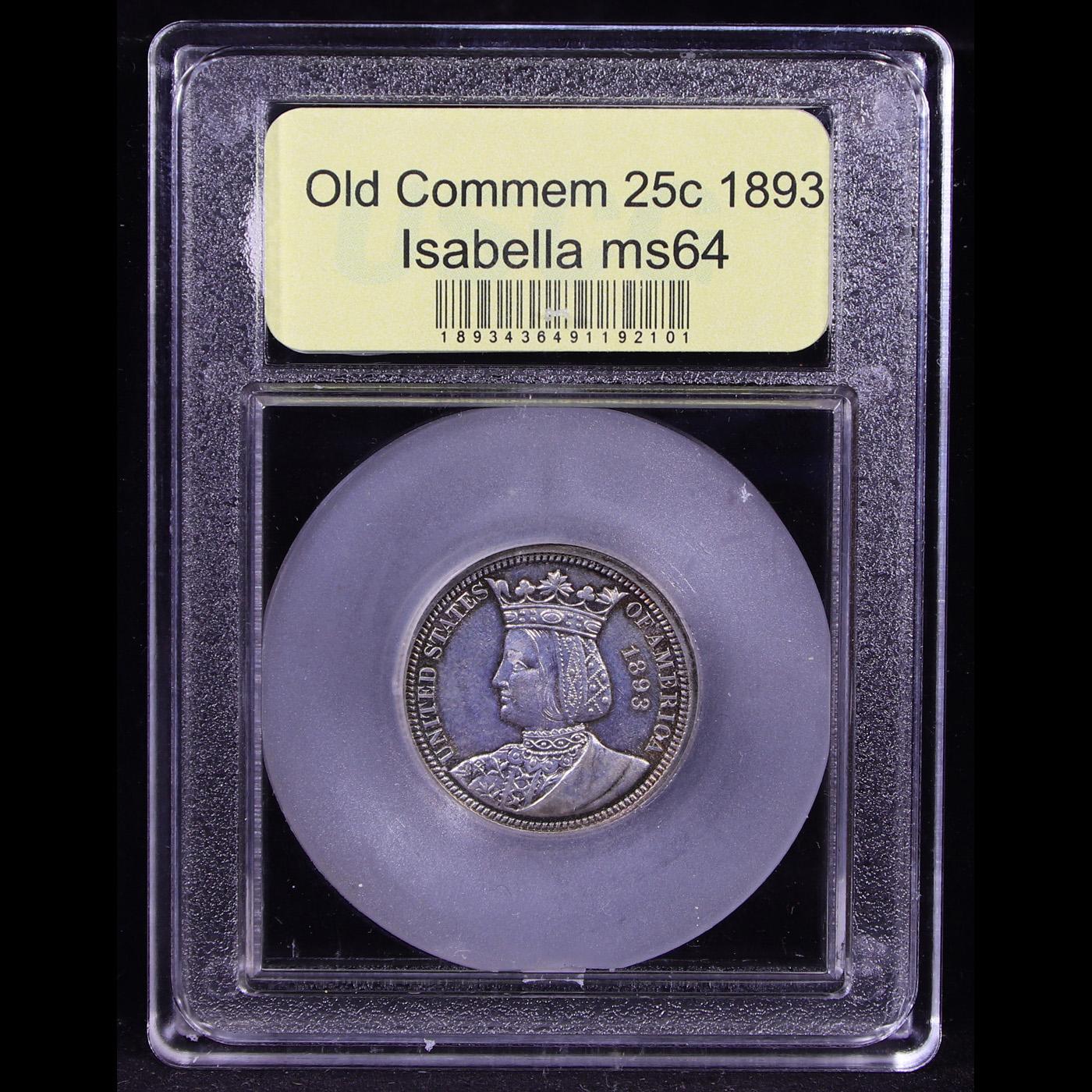 ***Auction Highlight*** 1893 Isabella Isabella Quarter 25c Graded Choice Unc By USCG (fc)