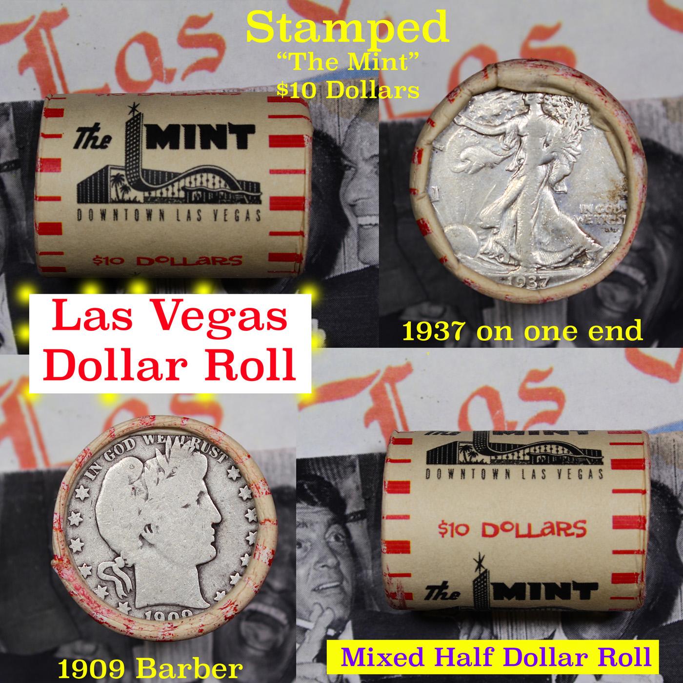 ***Auction Highlight*** Old Casino 50c Roll $10 Halves Las Vegas Casino The Mint 1937 Walker &