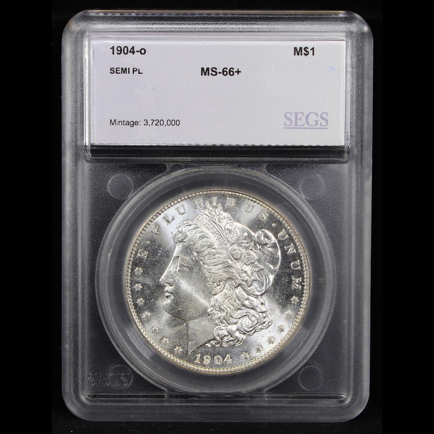 ***Auction Highlight*** 1904-o Morgan Dollar $1 Graded ms66+ By SEGS (fc)