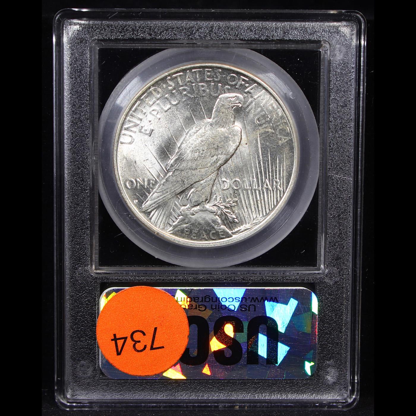 ***Auction Highlight*** 1922-d Peace Dollar $1 Graded GEM+ Unc By USCG (fc)