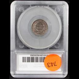 *HIGHLIGHT OF NIGHT* 1844-p Seated Liberty Dime 10c Graded ms64 By SEGS (fc)