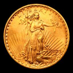 ***Auction Highlight*** 1923-p TOP POP Saint-Gaudens $20 Gold Double Eagle Graded ms66 By SEGS (fc)