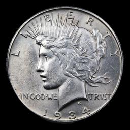 ***Auction Highlight*** 1934-s Vam 3 Top 50 I3 R4 Peace Dollar $1 Graded Select+ Unc By USCG (fc)