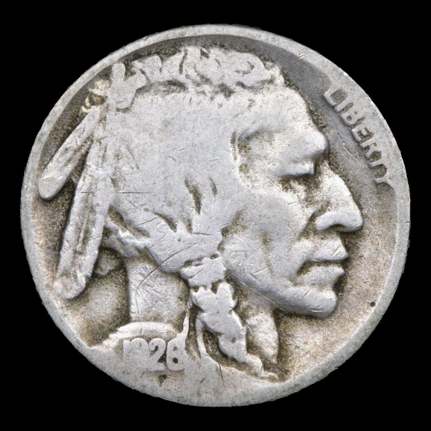 1926-s Buffalo Nickel 5c Grades vf+