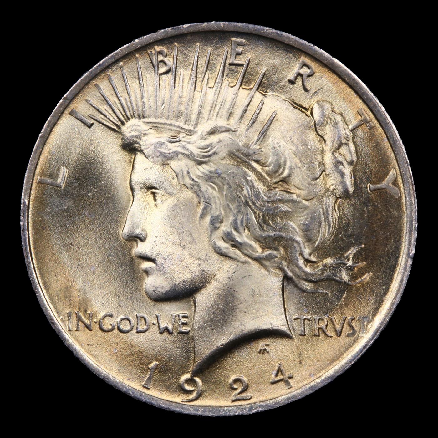 ***Auction Highlight*** 1924-p Peace Dollar $1 Graded ms67 By SEGS (fc)