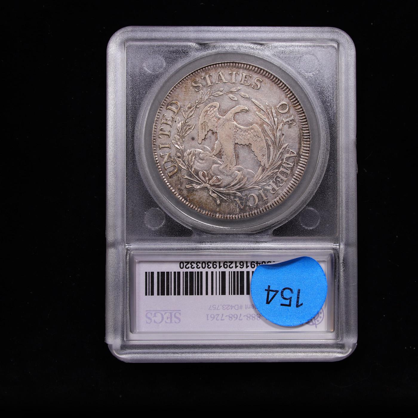 *HIGHLIGHT OF ENTIRE MONTH* 1796 BB-61, B-4 Draped Bust Dollar $1 Graded au53 By SEGS (fc)