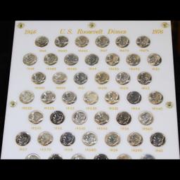 ***Auction Highlight*** Complete Roosevelt  Dime Set 1946-1976 77 coins (fc)