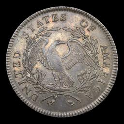 *HIGHLIGHT OF NIGHT* 1795 3 Leaves BB-27, B-5 Flowing Hair Dollar $1 Graded au58 Details By SEGS (fc