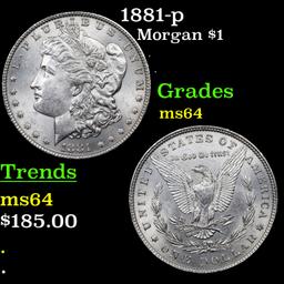 1881-p Morgan Dollar $1 Grades Choice Unc