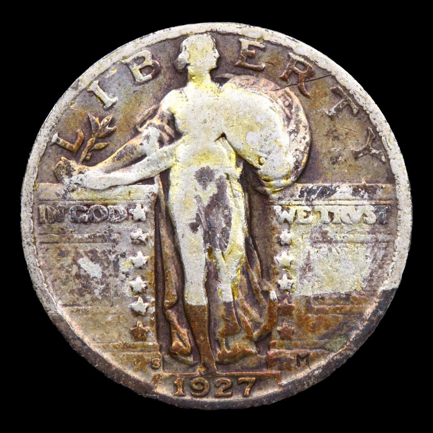 1927-s Standing Liberty Quarter 25c Grades vg+