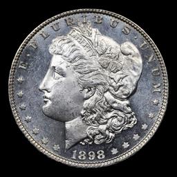 ***Auction Highlight*** 1898-p Morgan Dollar $1 Graded ms64+ DMPL