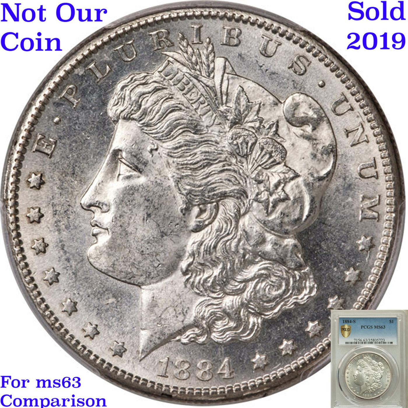 ***Auction Highlight*** 1884-s Morgan Dollar 1 Graded ms62+ By SEGS (fc)