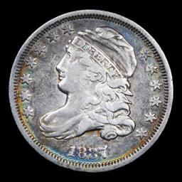 ***Auction Highlight*** 1837 JR-1 Capped Bust Dime 10c Graded Select AU By USCG (fc)