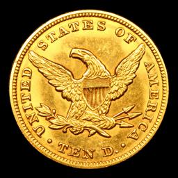 ***Auction Highlight*** 1848-p Gold Liberty Eagle $10 Graded ms63+ By SEGS (fc)