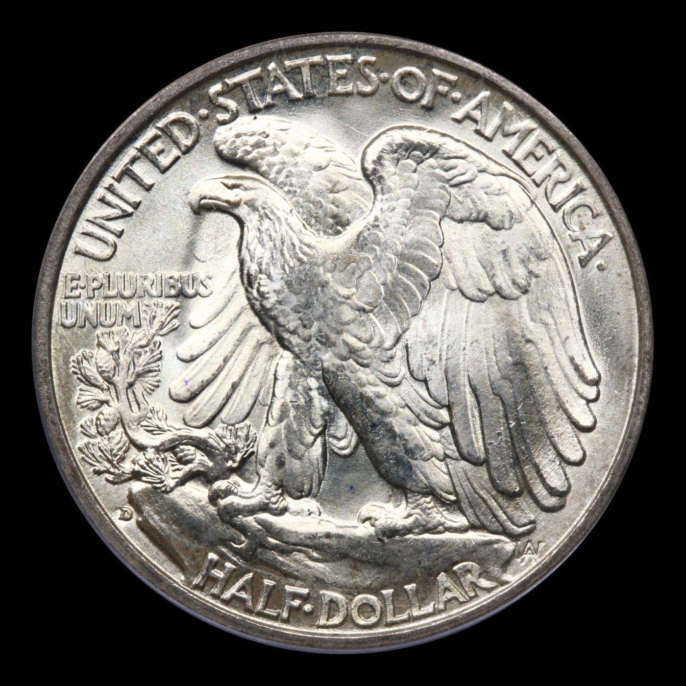 ***Auction Highlight*** 1935-d TOP POP! Walking Liberty Half Dollar 50c Graded ms67 By SEGS (fc)