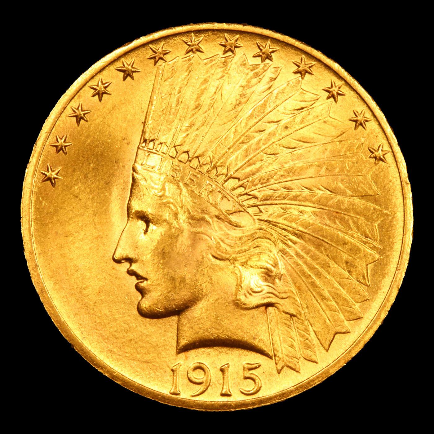 ***Auction Highlight*** 1915-p Gold Indian Eagle $10 Graded ms65 By SEGS (fc)