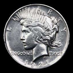 ***Auction Highlight*** 1921-p Peace Dollar $1 Graded au58 details By SEGS (fc)