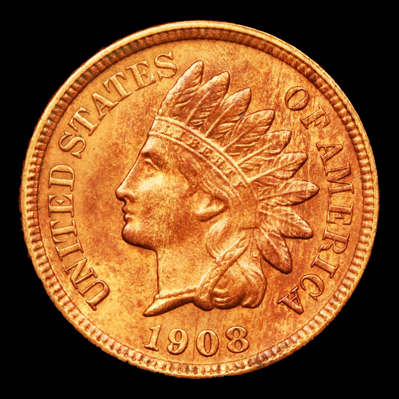 ***Auction Highlight*** 1908-s Indian Cent 1c Graded ms64+ bn By SEGS (fc)