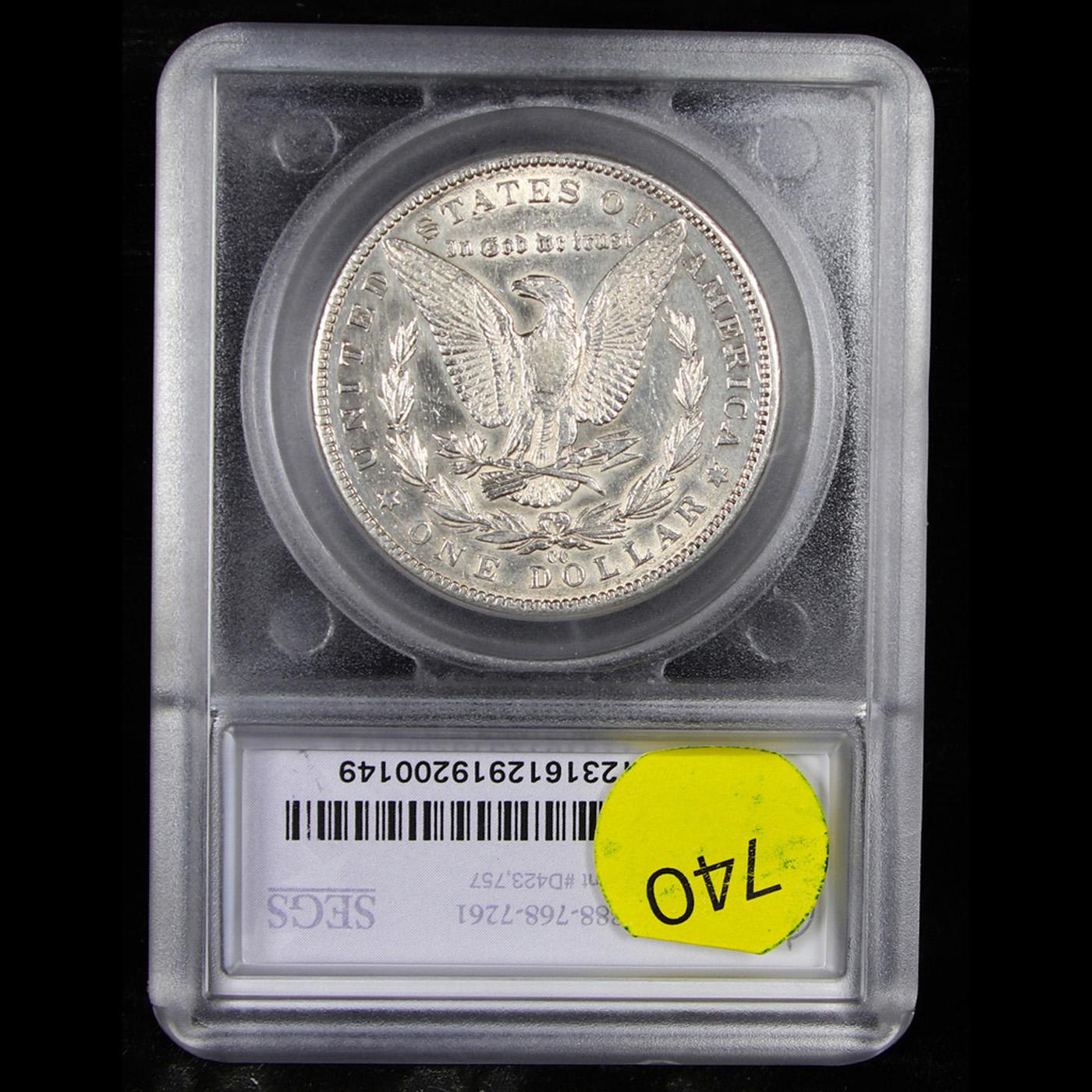 ***Auction Highlight*** 1889-cc Morgan Dollar 1 Graded au58 Details By SEGS (fc)