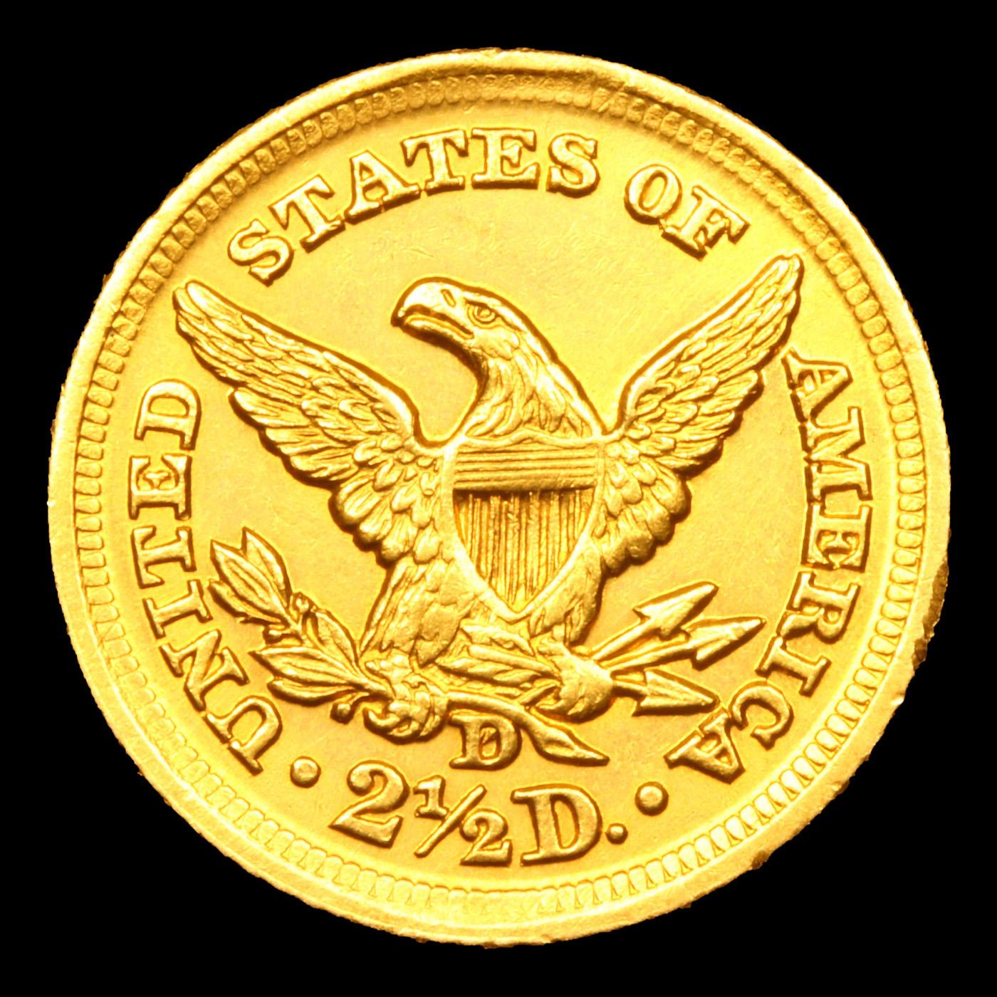 ***Auction Highlight*** 1859-d Dahlonega Gold Liberty Quarter Eagle $2 1/2 Graded ms63 details By SE