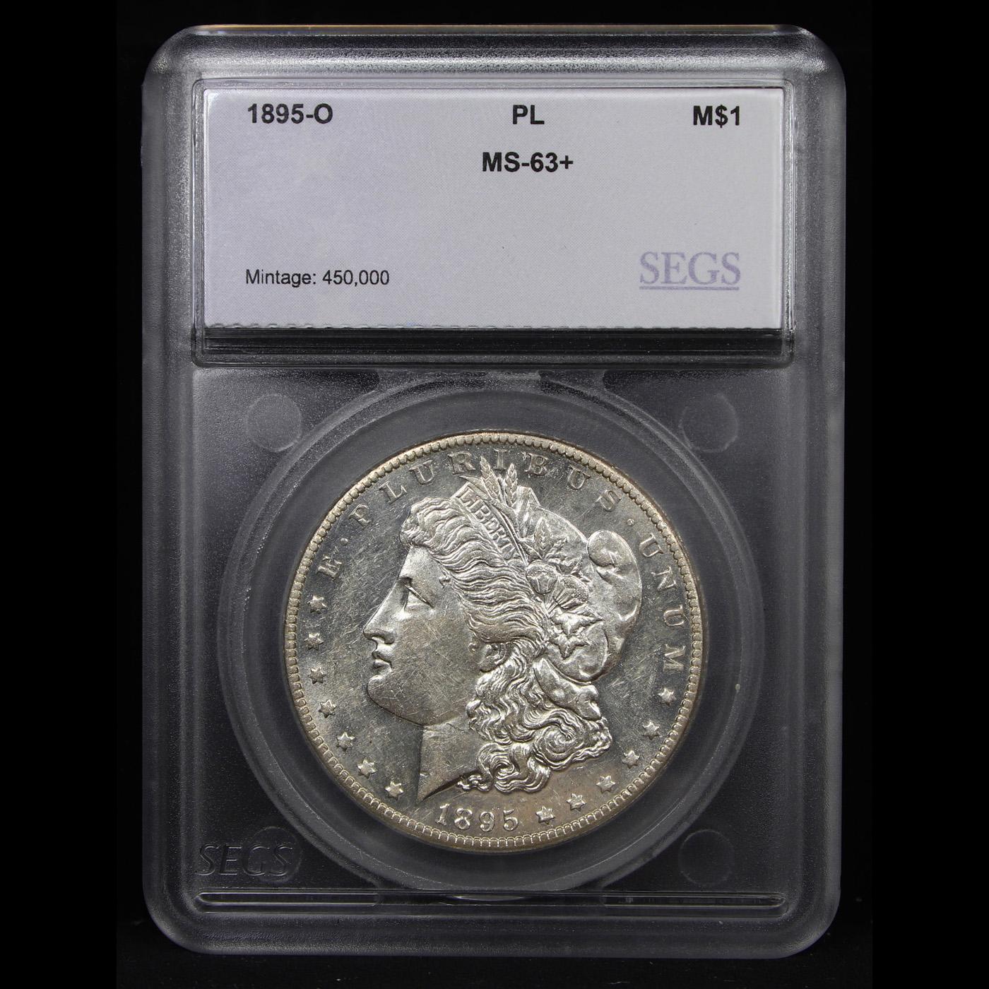 ***Auction Highlight*** 1895-o Morgan Dollar $1 Graded ms63+ PL By SEGS (fc)