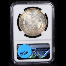 NGC 1883-o NGC SLAB ERROR in 1883-p Holder RARE WOW! Morgan Dollar $1 Graded ms63 By NGC