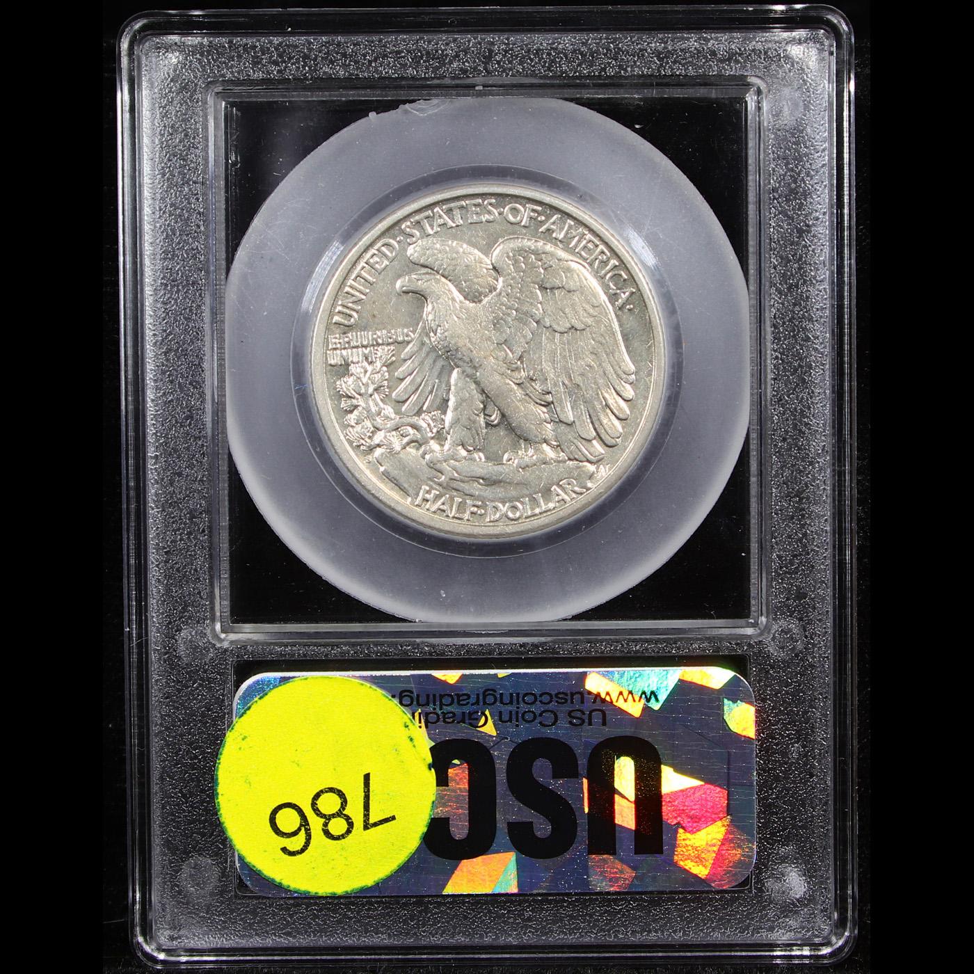 ***Auction Highlight*** 1918-s Walking Liberty Half Dollar 50c Graded Choice AU/BU Slider By USCG (f