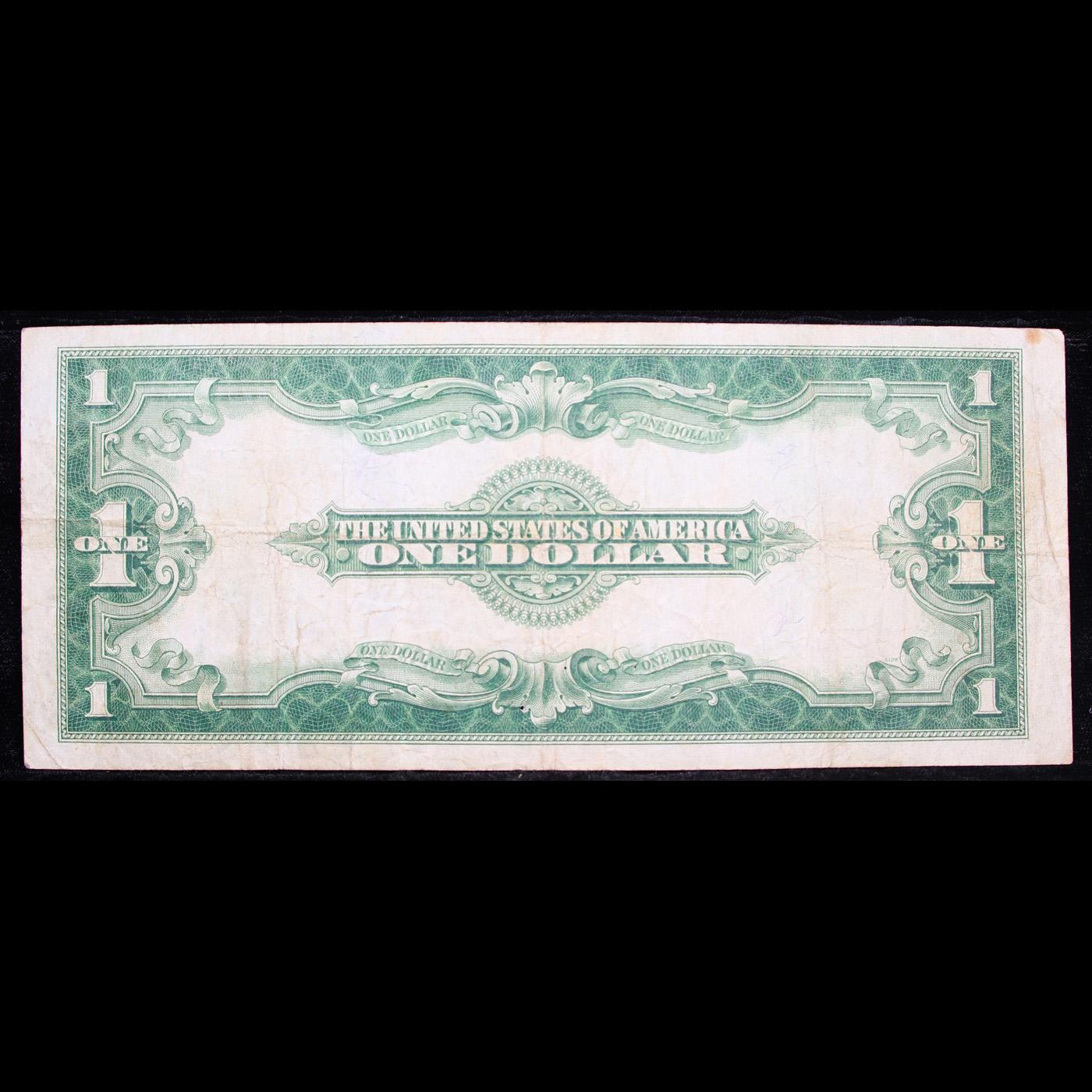 1923 $1 large size Blue Seal Silver Certificate, Signatures of Woods & White Grades vf++