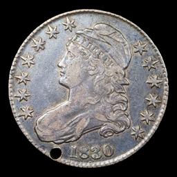 1830 Capped Bust Half Dollar 50c Graded xf details