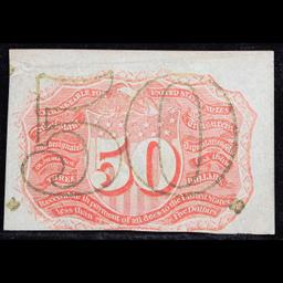 ***Auction Highlight*** Mint Error 1863 US Fractional Currency 50c Second Issue fr-1318 Washington I